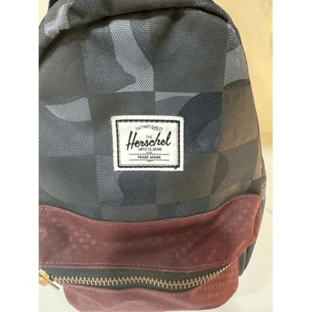 Herschel Nova Mini Backpack Checkerboard Camo Blue Burgundy Small Unisex